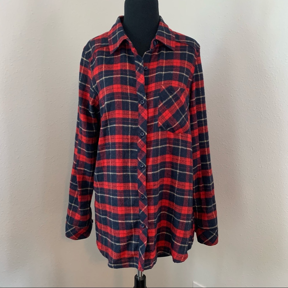 Plaid Wool Flannel with Elbow Pads